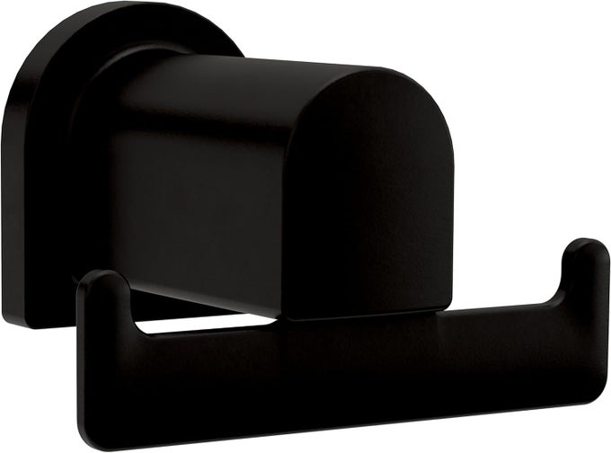PA419BL XANDER DOUBLE TOWEL HOOK MATTE BLACK