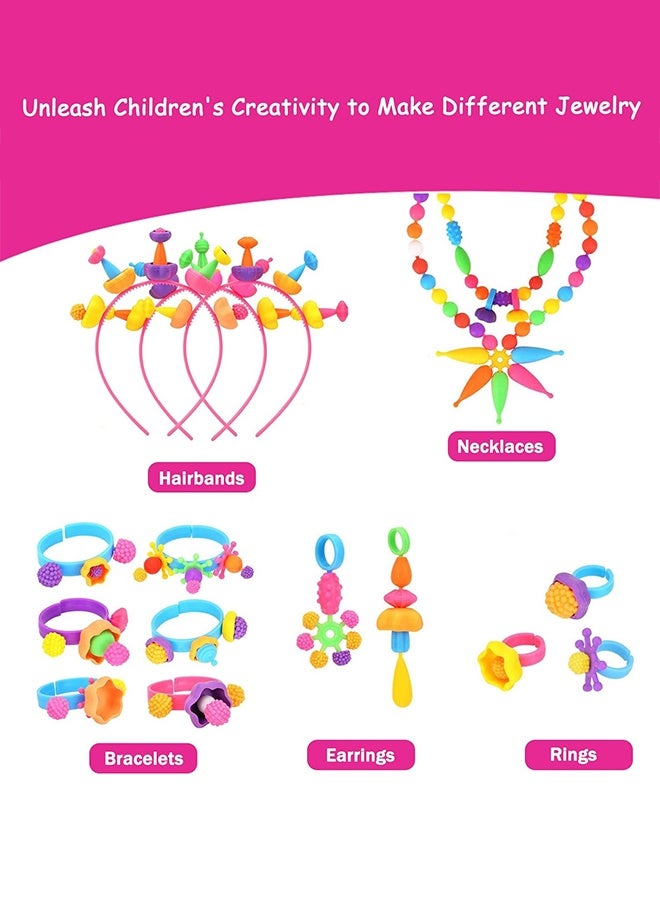 Organizer Girls Jewelry Making Kit, Bracelet Making Kit for Girls, 300Pc Snap Beads for Kids, Colorful Snap Beads, Bracelet, Girl Toys Age 4-5, 5 6 Year Old Girl Gift, Crafts for Kids Ages 3-12 - Image 3