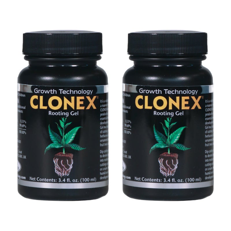 Clonex جل كلونيكس لتجذير النباتات - مركب تجذير عالي الأداء لقصاصات النباتات، يحتوي على IBA، يعزز بدء وتطوير الجذور - 100 مل (عبوتان)  - Image 1