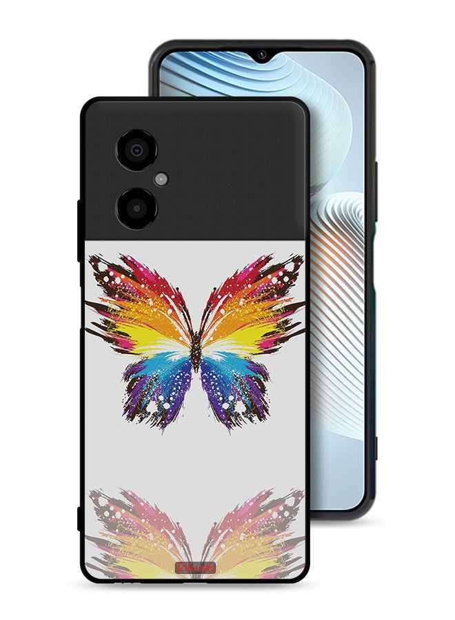 Tolwak Xiaomi Poco M4 5G Protective Case Cover Digital Art Simple Background Minimalism Butterfly - Image 1