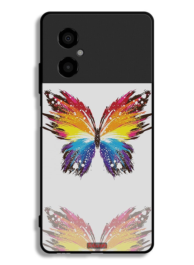 Tolwak Xiaomi Poco M4 5G Protective Case Cover Digital Art Simple Background Minimalism Butterfly - Image 2
