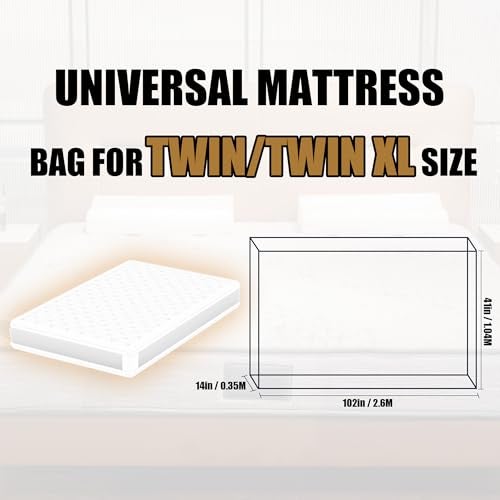 PROMORE Plastic Mattress Bag for Disposal Moving or Storage - Twin/Twin XL Size (1.5Mil), Waterproof Mattress Protector Covers for Moving Supplies - Image 2