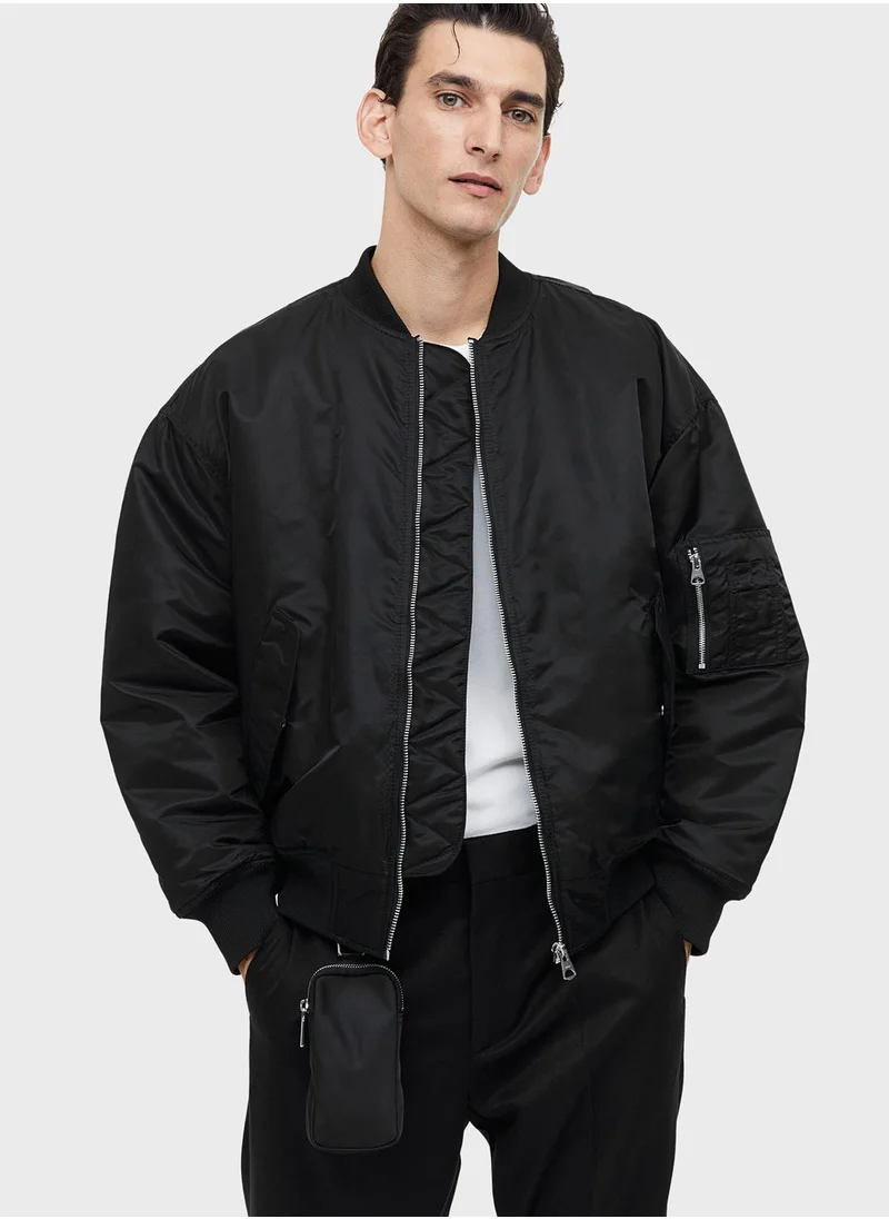 H&M Loose Fit Bomber Jacket