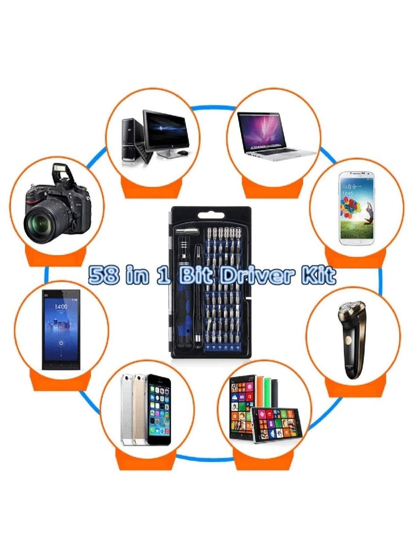NIBEMINENT 58 in 1 Precision Screwdriver Set with 54 Bits Magnetic Driver Kits, Repair Tool Kit  - Image 4