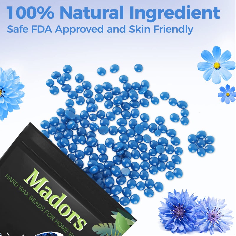 Madors Hard Wax Beads for Hair Removal -1lb/16oz Wax Beans Kit with 10 Wax applicator Sticks for Full Body, Facial, Brazilian Bikin,and legsâ€¦ - Image 3
