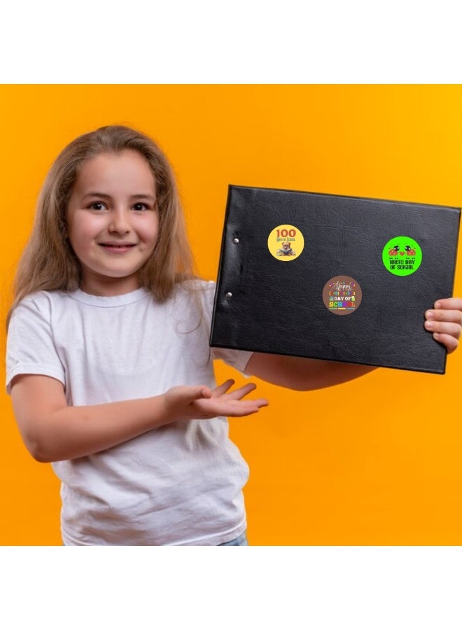 برينت شوب فور مي ملصقات اليوم المئة من المدرسة للأطفال - تصاميم مرحة وملونة للمدرسة - مجموعة ملصقات احتفال اليوم المئة من المدرسة للأطفال - مثالية للأولاد والبنات والطلاب والأنشطة الصفية - Image 5