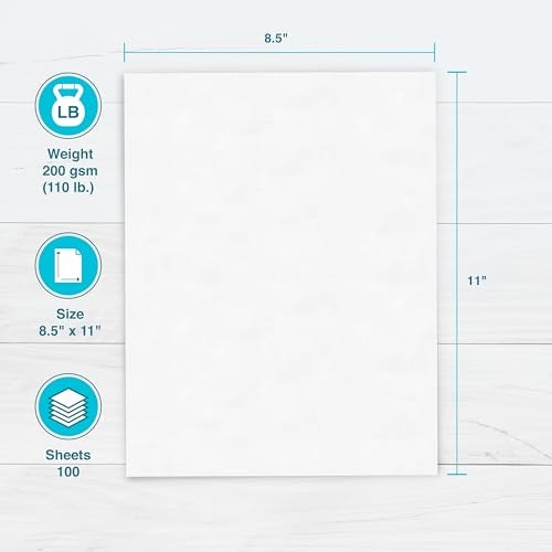 PrintWorks White Matte Cardstock 8.5" x 11" - 100 Sheets - 200 gsm Paper/110 lb Cardstock - Prints Like Matte Photo Paper - Ideal for School & Crafts - Photo Card Stock Made in the USA (00568) - Image 2