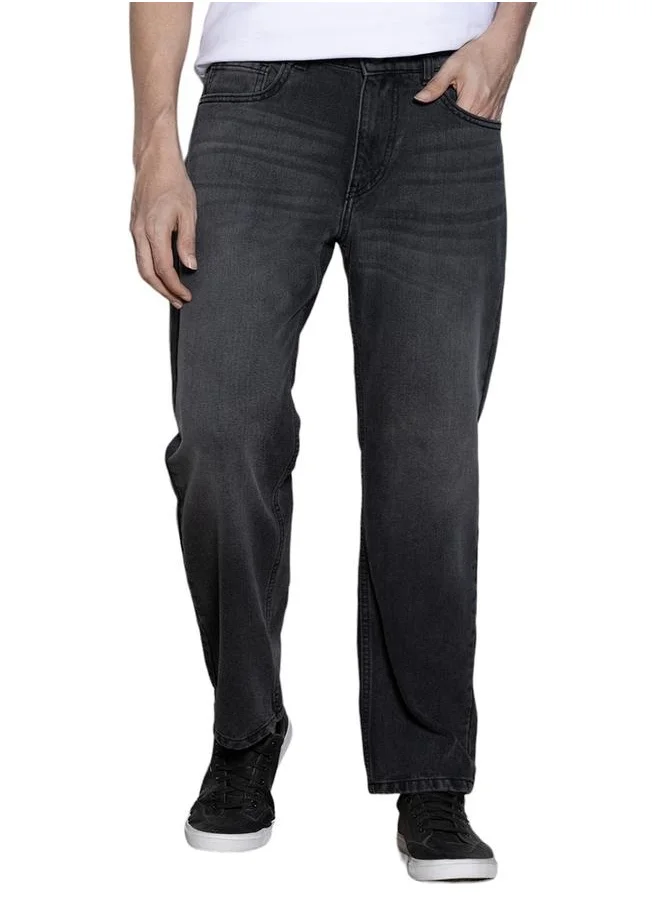 دينيس لينغو Men’s Dark Grey Relaxed Fit Jeans