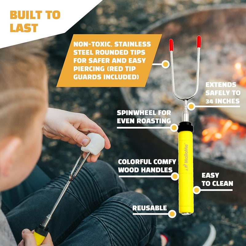 MalloMe 34-Inch Marshmallow Roasting Sticks Set - Image 4