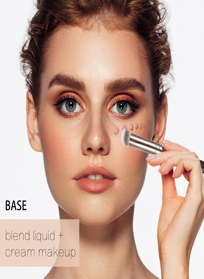 ENERGY Concealer Brushes Set Small Dense Foundation Makeup Applicator for Under Eye Concealer Setting Powder Buffing Blending Vegan Face Brushes 2PCS - Image 4