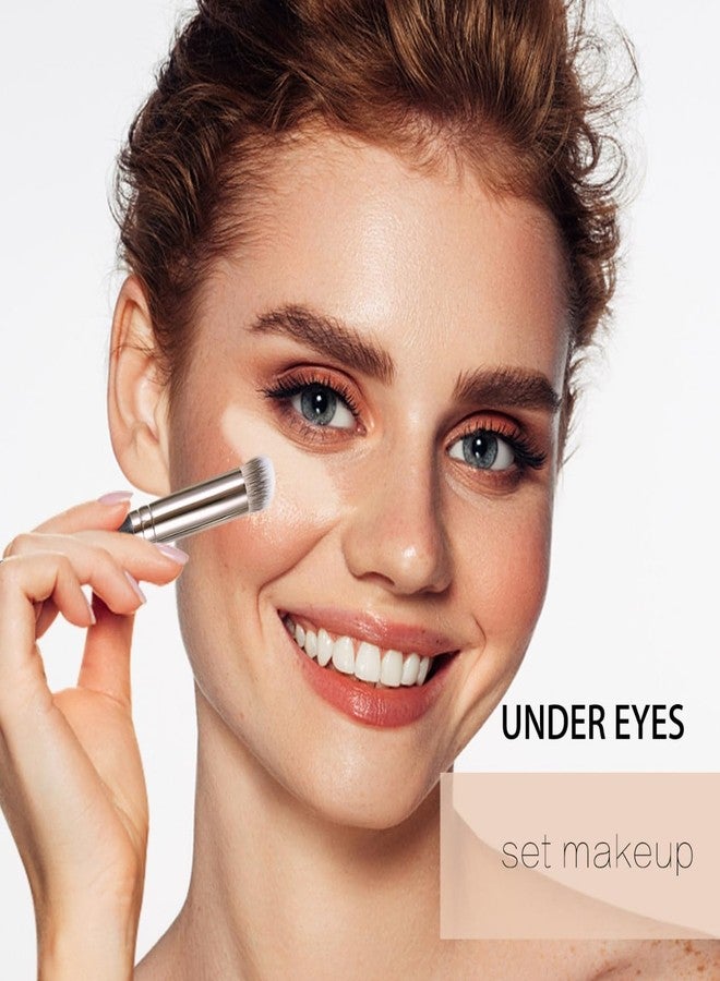 ENERGY Concealer Brushes Set Small Dense Foundation Makeup Applicator for Under Eye Concealer Setting Powder Buffing Blending Vegan Face Brushes 2PCS - Image 5
