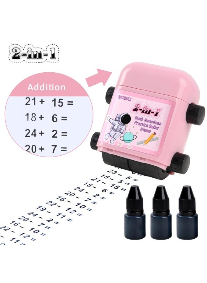 2 in-1 Teaching Roller Stamp - Reusable Fill-in-the-Blank Math Stamp for Practice within - Image 1