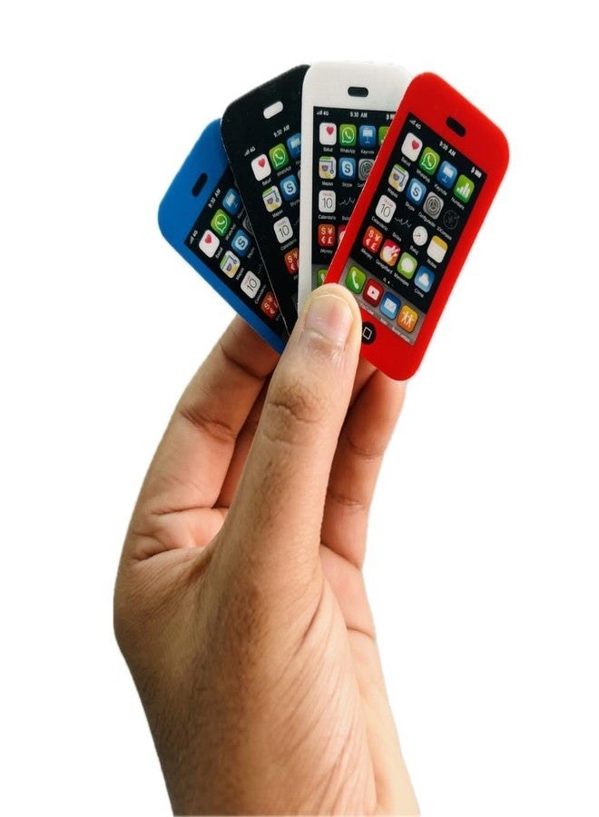 YONIMI مجموعة ممحاة كرتونية من يونيمي مكونة من 4 قطع مع مبراة أقلام رصاص و4 قطع ممحاة للهواتف المحمولة (عبوة من 8 قطع) - Image 4