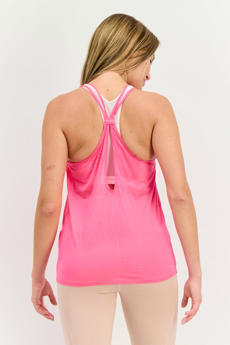 Nike Women Sportswear Fit Sleeveless Running Tank Top, Pink - Image 3
