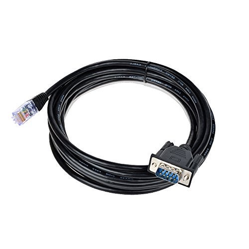 LFHUKEJI RJ45 to RS232,DB9 9-Pin Serial Port Male to RJ45 Female Cat5 Ethernet LAN Console 4.9Ft - Image 2