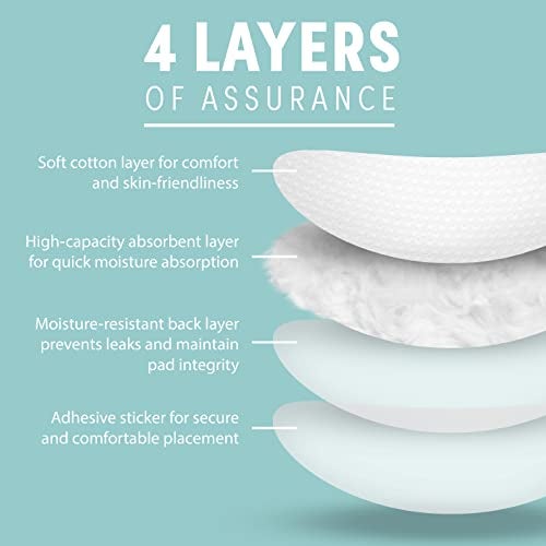 Zomee Disposable Breast Pads for Breastfeeding – Ultra-Absorbent/Leak-Proof/Discreet/Secure – Highly Portable: Individually Wrapped – Soft & BPA-Free (Pack of 100) - Image 4