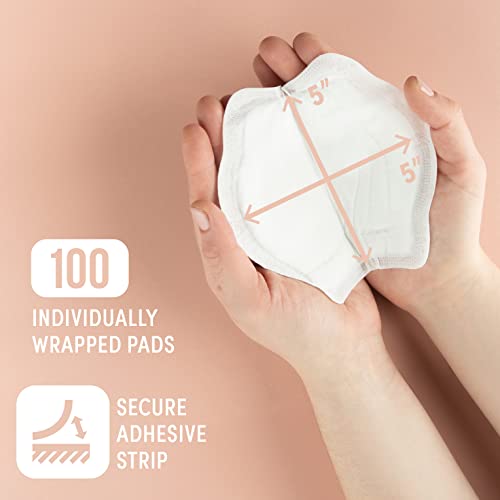 Zomee Disposable Breast Pads for Breastfeeding – Ultra-Absorbent/Leak-Proof/Discreet/Secure – Highly Portable: Individually Wrapped – Soft & BPA-Free (Pack of 100) - Image 3