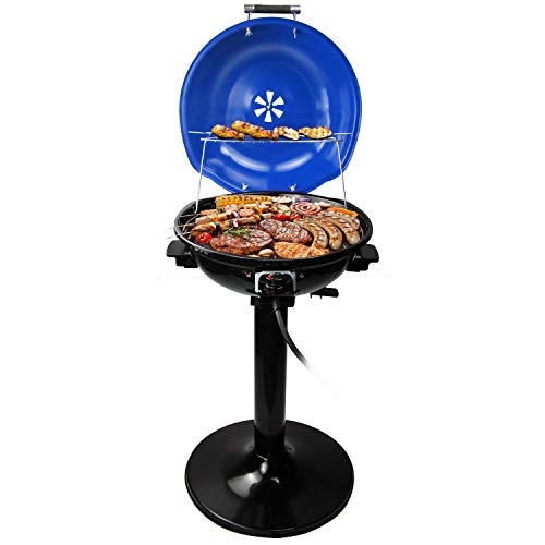 Techwood Electric BBQ Grill Techwood 15-Serving Indoor/Outdoor Electric Grill for Indoor & Outdoor Use, Double Layer Design, Portable Removable Stand Grill, 1600W - Image 1