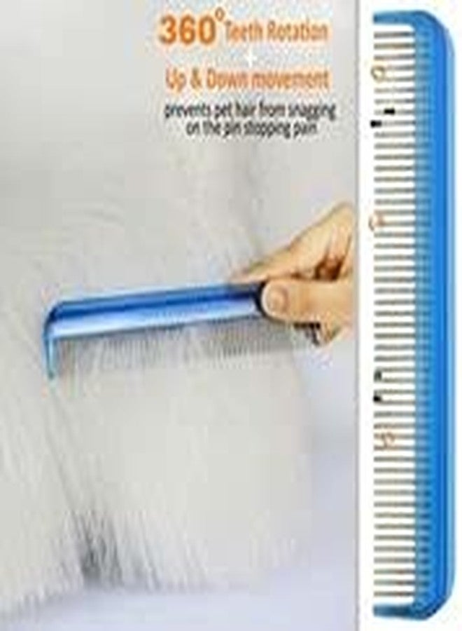 Untangler Pet comb with silky smooth rotating teeth for easy mat removal without pain to your pet (7" Sky Blue) - Image 3