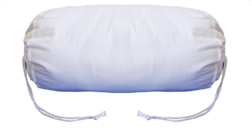 Saffron Bolster Cover Round Cover for Sofa Deevan Couch Cotton 10 x 24 Removable Cover White 25 Diameter x 60 cm Long Set of 2 Covers - Image 3