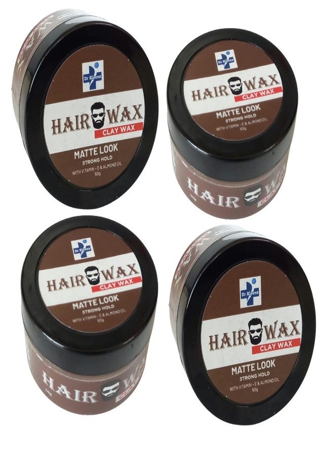 Dr Kleenz Clay Hair Wax | Matte Look | Strong Hold | Vitamin Enriched | Hair Style | 200 gm (50 Gm x 4) - Image 1