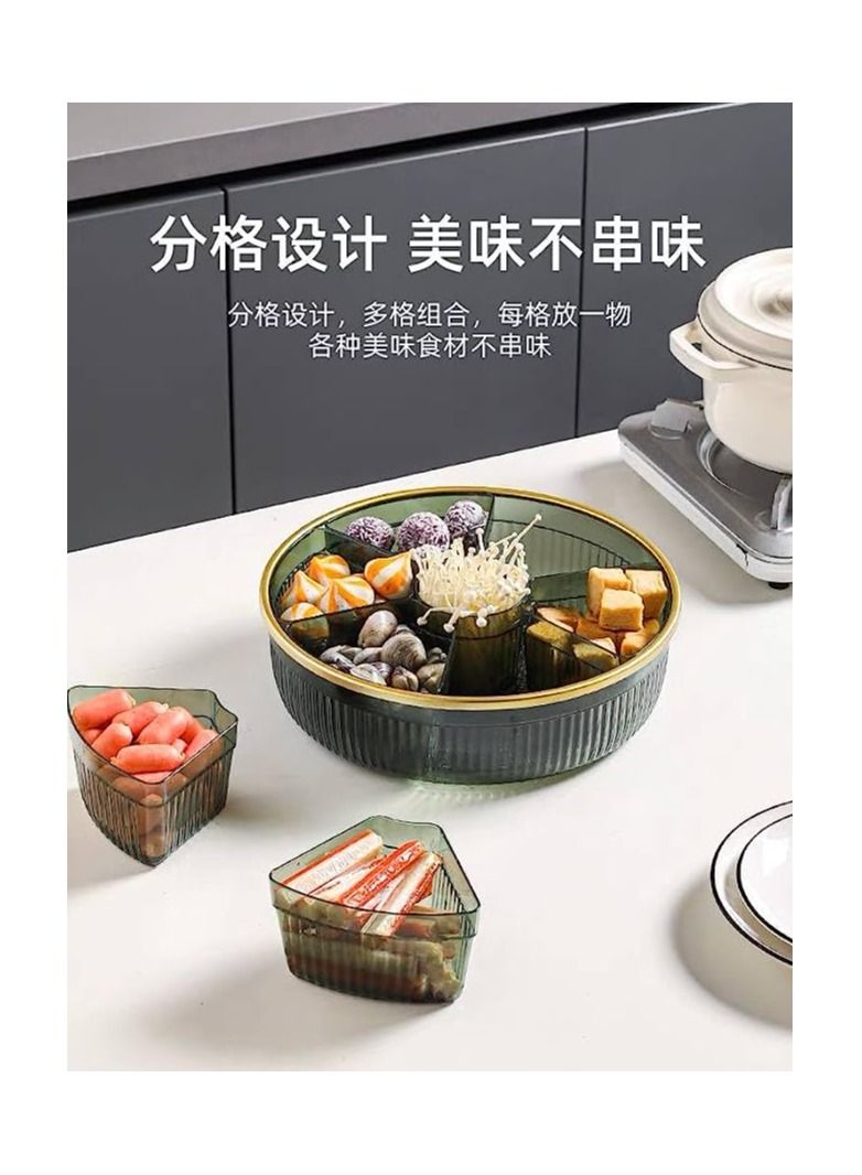 سبيس شوب 360 للتدوير الغذاء الحلوى وجبات خفيفة صينية الجدول تخزين صينية فواكه صديقة للبيئة للمنزل - Image 3