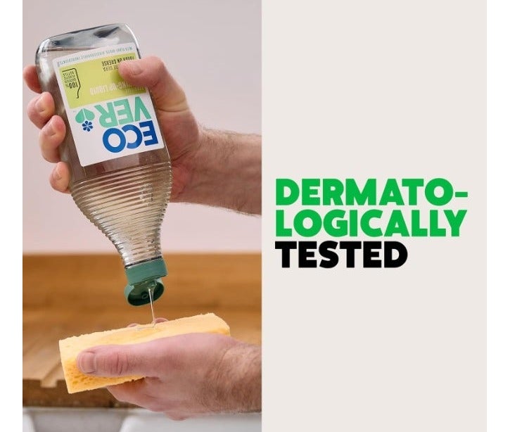 Ecover Lemon & Aloe Vera Washing Up Liquid - 950 ml (Pack of 2) | Dishwashing Liquid, Dish Soap, Kitchen Cleaner, Grease Remover, Plant-Based Eco Friendly Biodegradable Dish Wash - Image 3