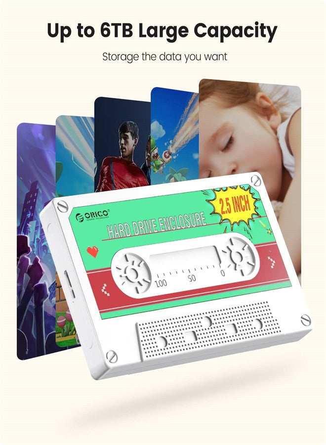 KASTWAVE 2.5'' Hard Drive Enclosure SATA to USB3.0 Computer HDD Enclosure for 7/9.5mm HDD SSD, Portable Enclosure with UASP Max 6TB Compatible with PS4/5, WD, Seagate - Image 3