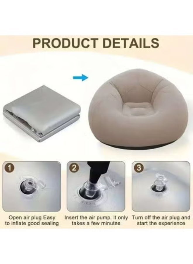 Inflatable sofa spherical sofa chair foldable outdoor leisure recliner sofa stool - Image 3