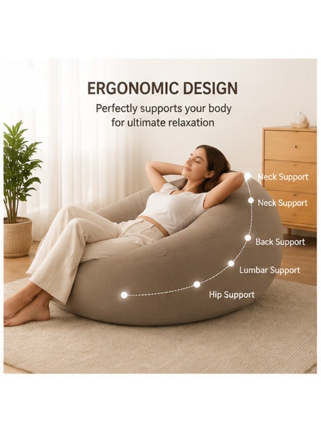Inflatable sofa spherical sofa chair foldable outdoor leisure recliner sofa stool - Image 2