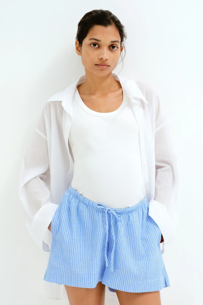H&M MAMA Drawstring muslin shorts