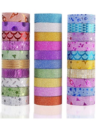 30 Rolls Masking Tape Set Decorative Craft Tape Collection For Diy And Gift Wrapping With Colorful Designs And Patterns Random Color - pzsku/Z21B2DEC17C9966C05143Z/45/_/1740916021/c7037a66-2c08-4a3e-985e-b4ec76f85904