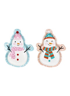 Merrilulu Merrilulu Snow Day Snowman Plates, 12 ct | Winter Snowman Birthday Party Supplies | Frozen Themed Party  - Image 1