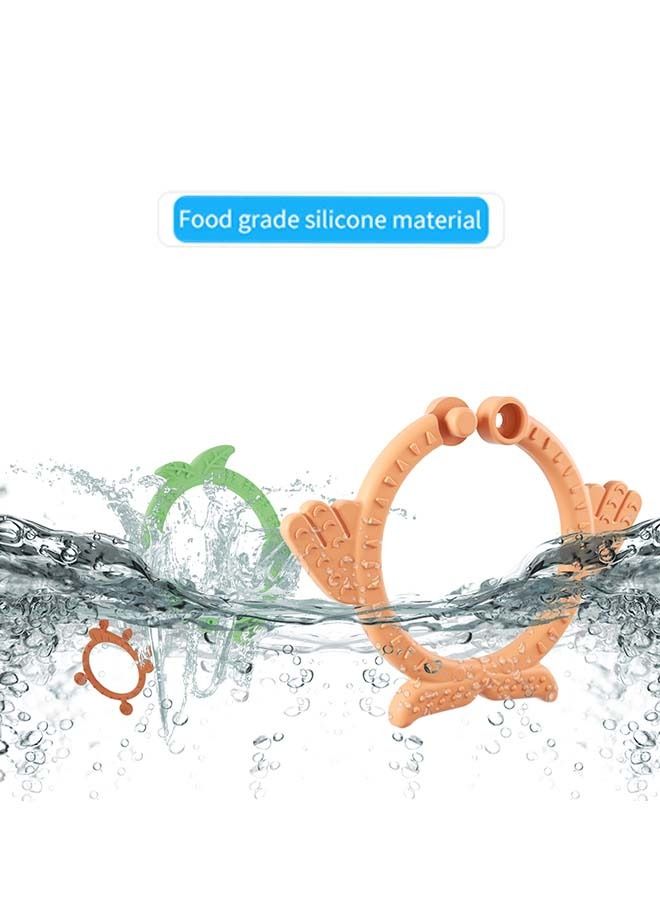 Silicone Baby Teething Ring Toy For Little Boys Girls  - Image 2