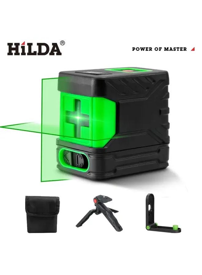 HILDA 2 Line Laser Level Self Leveling Ultra Green Beam 3 Brightness Adjustments - Image 2