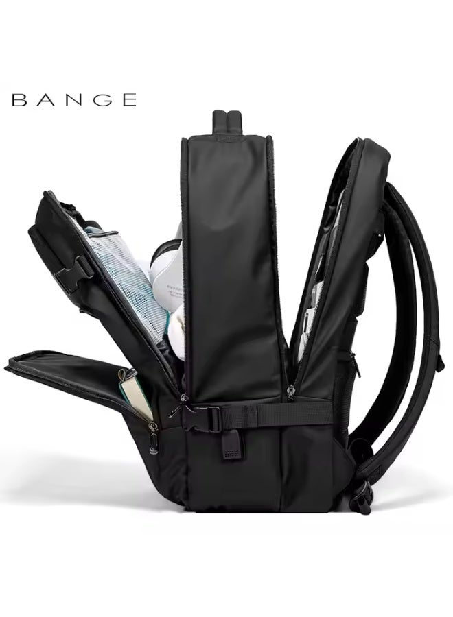 Bange Waterproof Polyester Unisex Backpack Laptop Model 7690 Black - Image 5