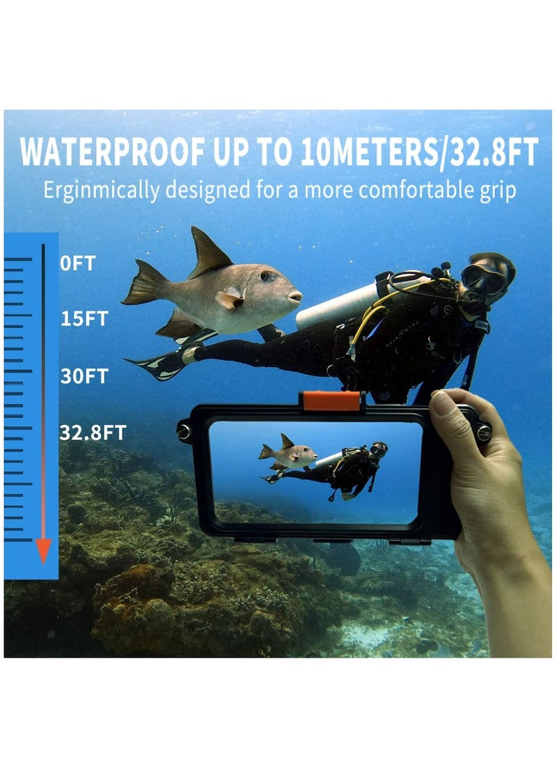 SYOSI Snorkeling Underwater Phone Case, Diving Phone Cases for iPhone 14/14 Pro Max/13/13 Pro Max Surfing Swimming Photo Video, Waterproof Protective Housing Case for iPhone and Galaxy Series - Image 2