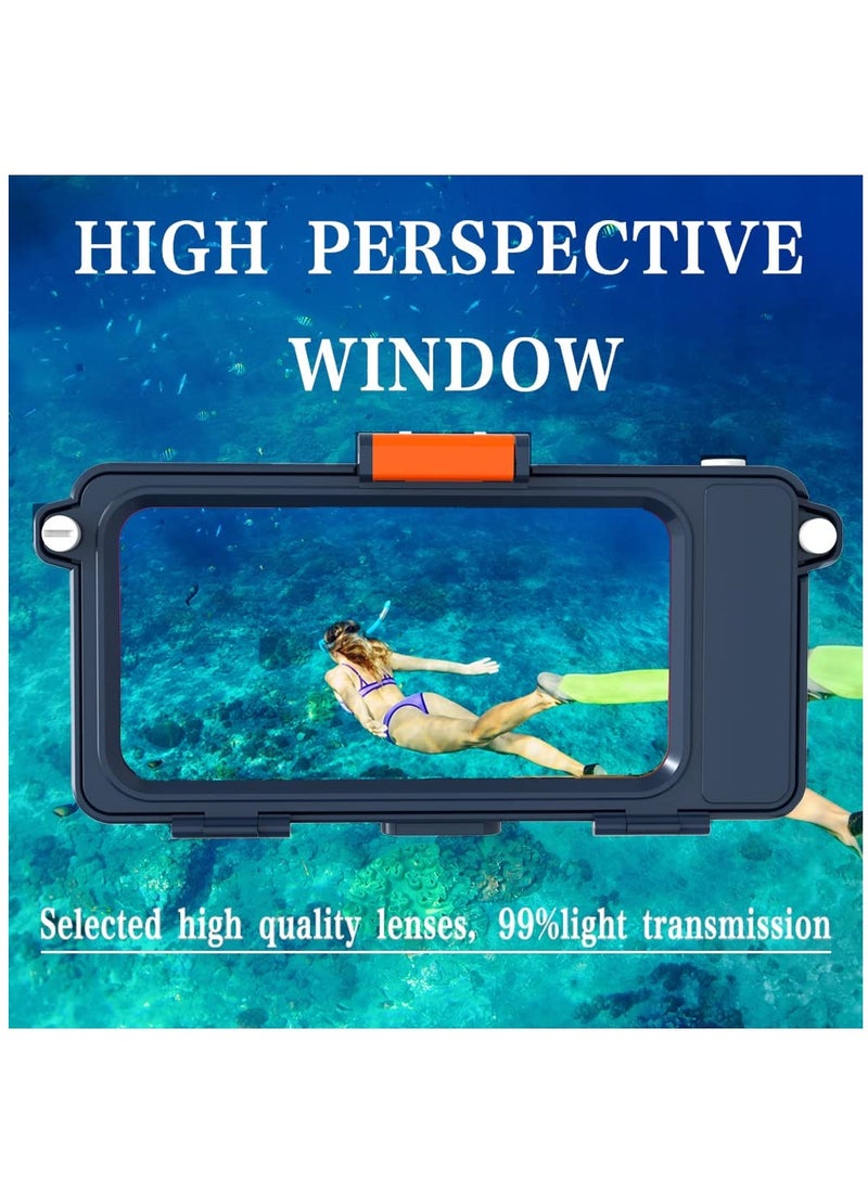 SYOSI Snorkeling Underwater Phone Case, Diving Phone Cases for iPhone 14/14 Pro Max/13/13 Pro Max Surfing Swimming Photo Video, Waterproof Protective Housing Case for iPhone and Galaxy Series - Image 3