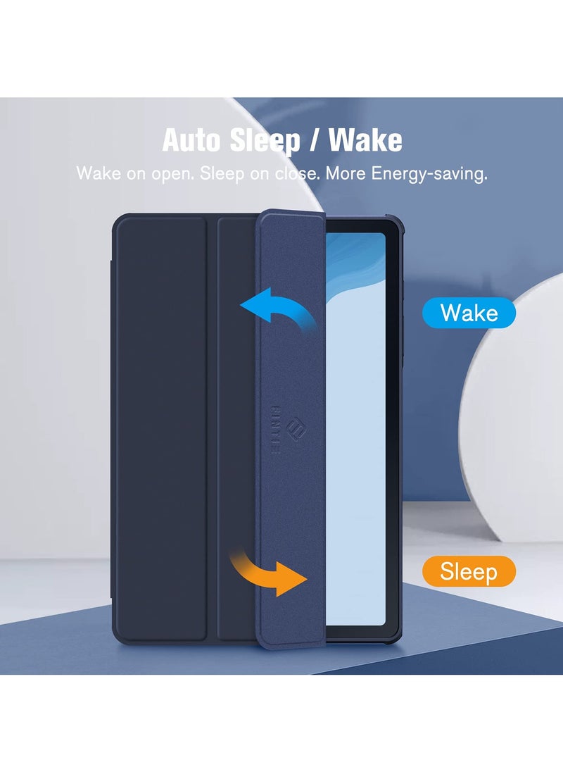 Generic Case Samsung Galaxy Tab S6 Lite p610/p615 Clear Shockproof Back Cover Built-in Pencil Holder Auto Sleep/Wake (Blue)  - Image 2