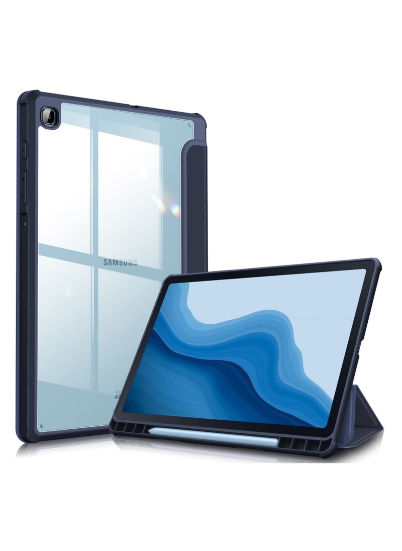 Generic Case Samsung Galaxy Tab S6 Lite p610/p615 Clear Shockproof Back Cover Built-in Pencil Holder Auto Sleep/Wake (Blue)  - Image 1
