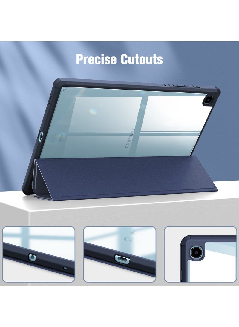 Generic Case Samsung Galaxy Tab S6 Lite p610/p615 Clear Shockproof Back Cover Built-in Pencil Holder Auto Sleep/Wake (Blue)  - Image 3
