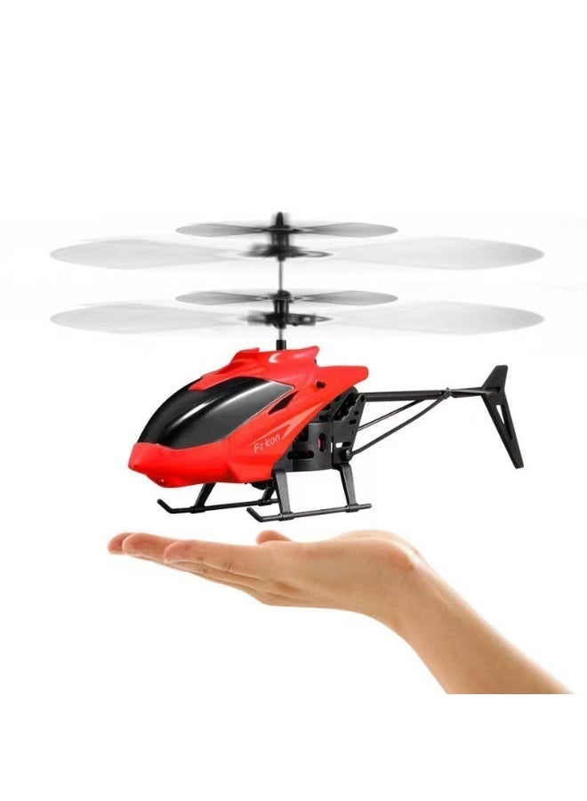 Red Mini Sensor Helicopter, Remote Control Helicopter, Indoor Flying Not Afraid of Falling, Toy Blindly Not Stepping on Lightning - Image 1