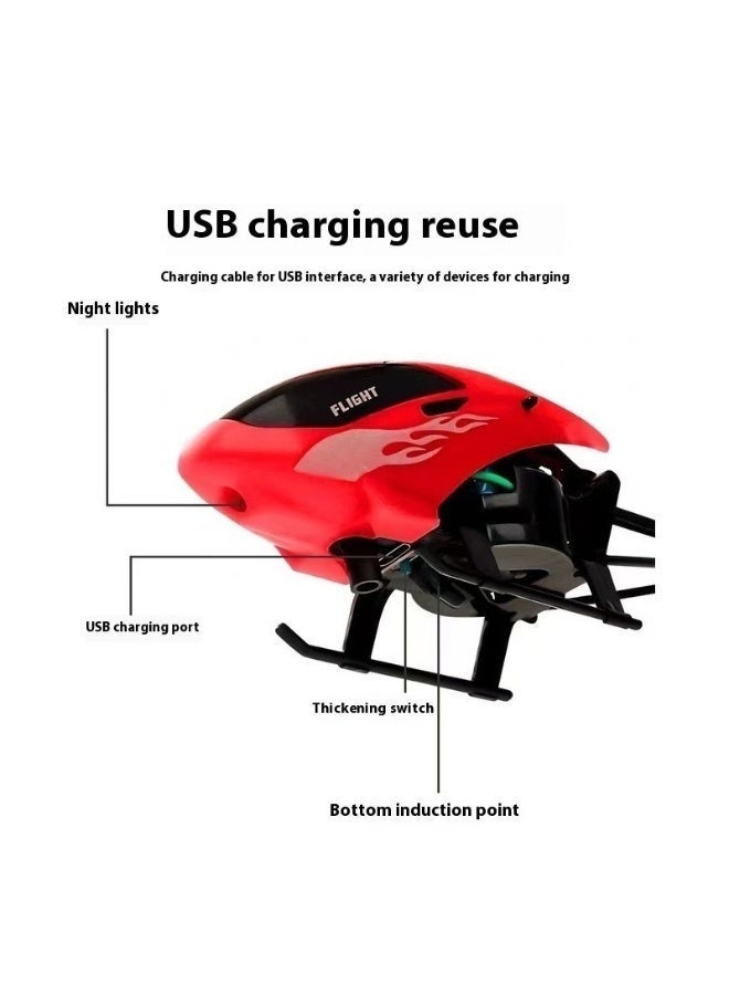 Red Mini Sensor Helicopter, Remote Control Helicopter, Indoor Flying Not Afraid of Falling, Toy Blindly Not Stepping on Lightning - Image 4