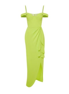trendyol X Zeynep Tosun Light Green Flounced Evening Dress & Graduation Dress TCLSS23AE00011  - Image 5