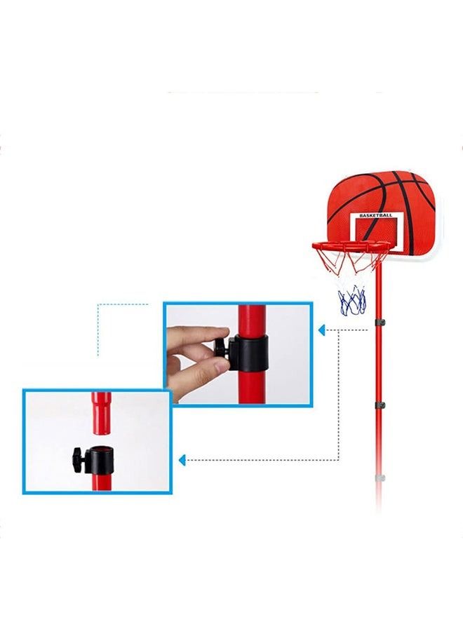 بلومنغ تايم حامل لوح خلفي داخلي قابل للتعديل لكرة السلة ومجموعة ألعاب أطفال - Image 5
