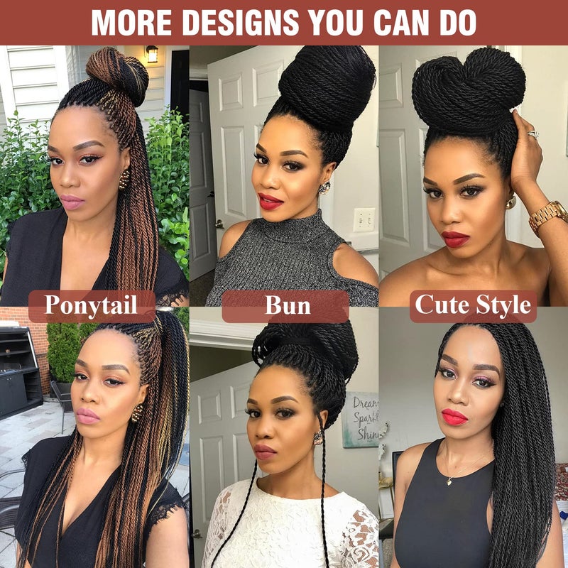 VIOLET Senegalese Twist Crochet Hair For Black Women 18 Inch Long Pre Twisted Twist Crochet Hair 20 Strands/Pack Pre-Looped Crochet Braids For Black Women 9 Packs Twist Hair - Image 4