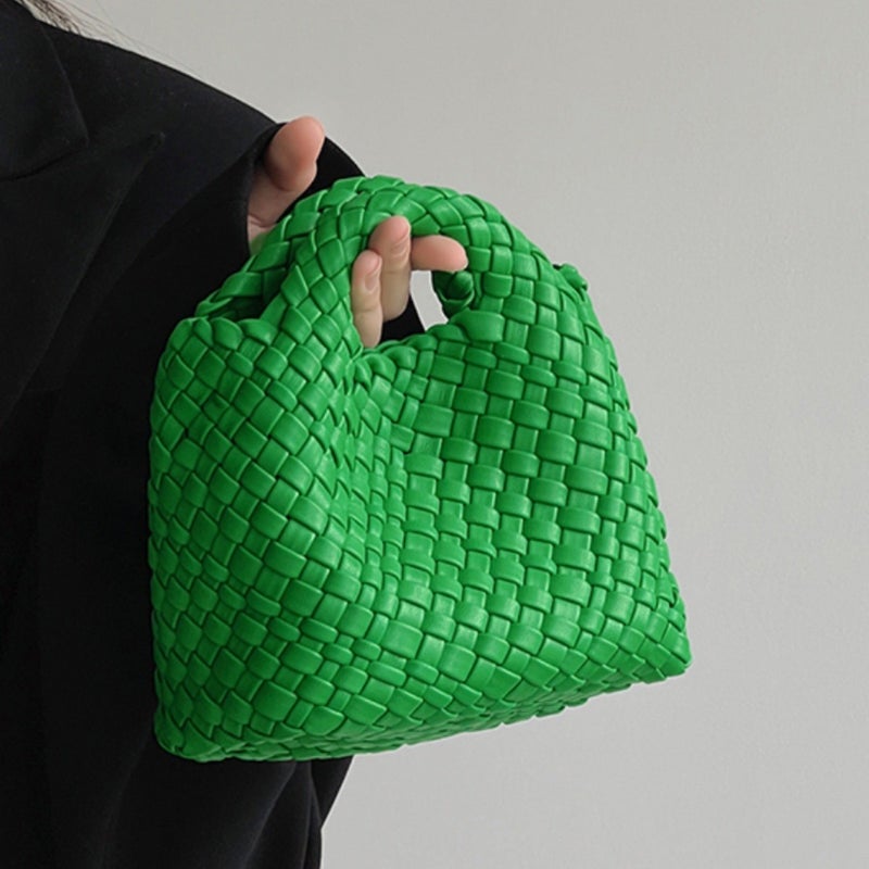 Hand-Woven Mini Bag, Fashionable Hand-Held Cross-Body Chain Bag, Solid Color, Simple and Versatile, Suitable for Commuting, with a High-End Feel - Image 5
