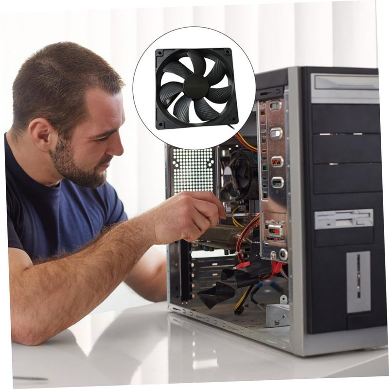 Dual Ball Bearing 120mm Computer Case Fan High Reliability Cooling for CPU Radiator Power Supply - Image 3