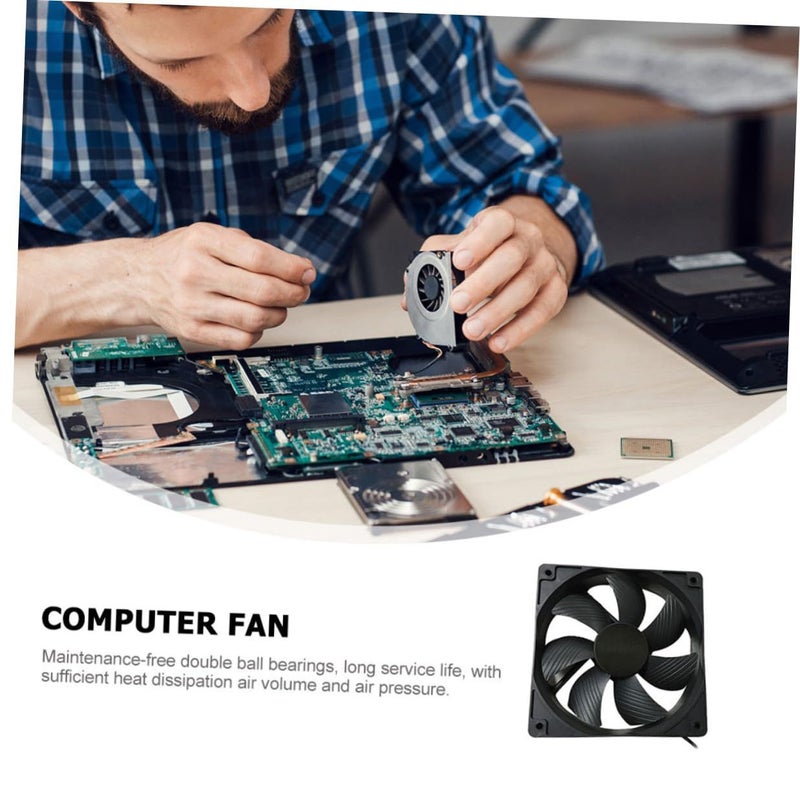 Dual Ball Bearing 120mm Computer Case Fan High Reliability Cooling for CPU Radiator Power Supply - Image 4
