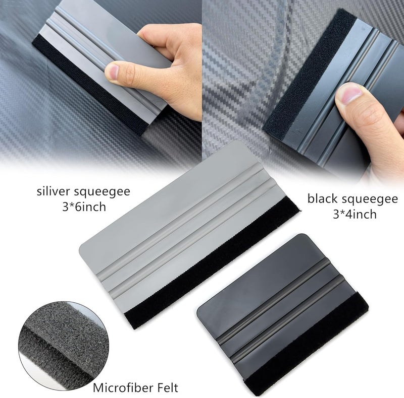 CARTINTS Vehicle Wrap Kit Heat Gun for Vinyl Wrap Window Film Decal, Car Paint Protection Film Kit Tinting Tools With Silicone Squeegee, 9mm Knife Blades, Felt Squeegee, 500ml Empty Spray Bottle,Micro Squeegee - Image 3